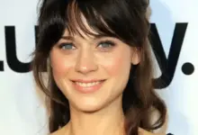 Zooey Deschanel portrait at a red carpet event