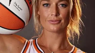 WNBA guard Sophie Cunningham close-up portrait